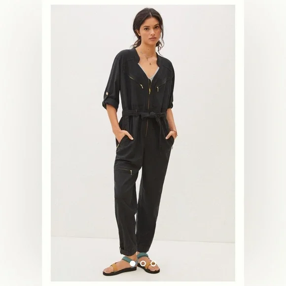 NWOT Anthropologie Charlize Utility Jumpsuit - Size Medium